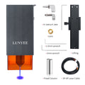 Lunyee New 24V 20W Optical Power 4 Diode 455nm TTL Blue Light Laser Head With Air Assist for Laser Engraving