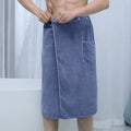 Custom Wholesale Men Bath Towel Robe Wrap Towel Skirt Soft Absorbent Cotton Microfiber Shower Spa Body Wrap Towel Dress Wearable