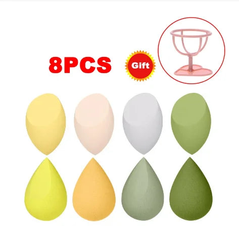 Cosmetic Egg Smear Proof Makeup Super Soft Puff Set Pear Shaped Tools Sponge Wet and Dry Dual Use Become Bigger When Expo