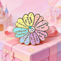China Metal Crafts Badge Manufacture Custom Rotating Lapel Pin Spinning Promotion Gifts Flower Self Care Hard Enamel Pin Spinner