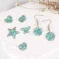 Custom 925 Silver Malachite Pendant Drop Earrings Natural Stone in Resin Star Butterfly Stainless Steel Jewelry Earrings