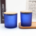 IN BULK Dark Cobalt Blue Frosted Green Emerald Color Straight Outside Safe Colors Jars for Scent Candle DIY Christmas