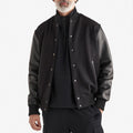 OEM Customization Blank Suede Varsity Jacket Men Leather Sleeve Varsity Jacket