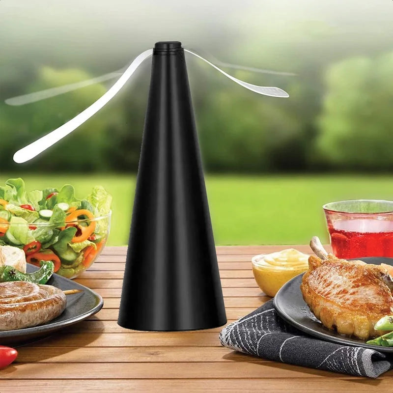SJZ Top Sale Outdoor Indoor 3 Pack Soft Blades Table-Fly-Fan Fly Control Fan Revolving Electrical Batteries Eco-Friendly