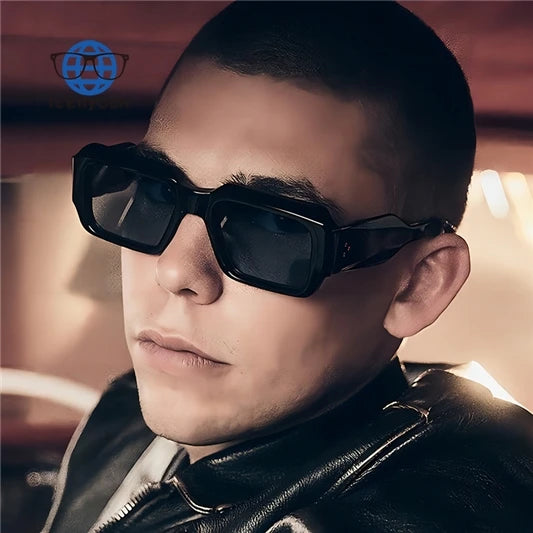 Teenyoun 3766 Cheap Price Square Custom Logo Sunglasses Retro Plastic Frame UV400 Vintage Men Sunglasses 2024 Wholesale