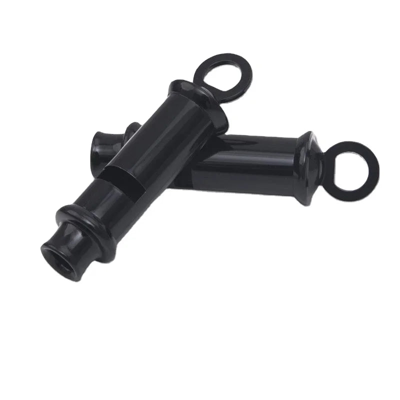 Hiking Metal Whistle with Lanyard & Black Keychain Personalized Engraving
