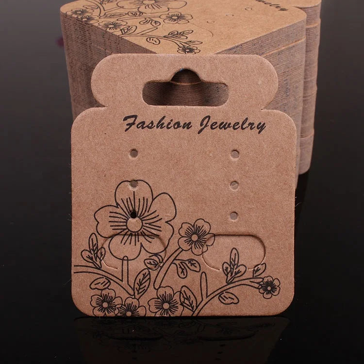 Wholesale 3 Pairs Hanging Tags Packaging Paper Display Cards for Hoop Earrings Jewelry Tags & Cards