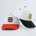 Fashion Designer Exquisite 3D Embroidery 5 Panel Cap Adjustable Strap Two Tone Baseball Cap