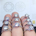 Moissanite Men Rings Moissanite Diamond Gemstone 1carats for Wedding Ring Vvs1 Excellent Round Cut Big Loose D Color Silver H2