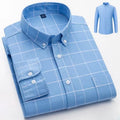 100% Cotton Plain Oxford Men's Casual Shirts Summer Long Sleeve Loose American Size Men's Shirt Business Men's Social Shirt