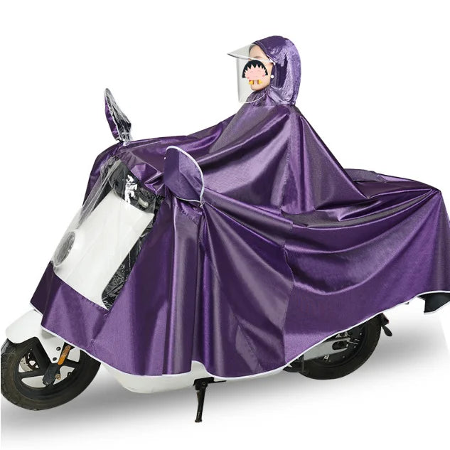 Custom Logo Durable Adult Motorcycle Waterproof Reusable Outdoor Raincoat with Jacquard Fabric for 4 Seasons Tour & Camping