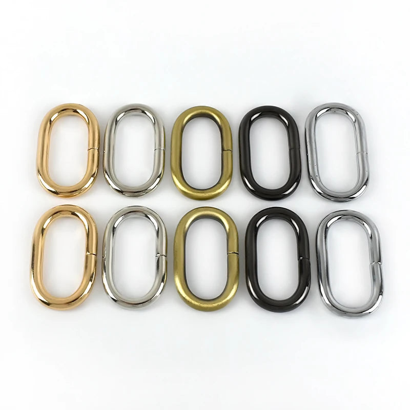 Meetee BF365 Bag Accessories 32mm Oval Alloy Ring Adjustable Strap Buckles