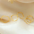 Small Circle Fold Ring Design Emotional Partner Titanium Steel Ring Tail Ring Hand Ornaments