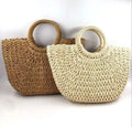 Hot Sale  Custom Large Capacity Travel Swimming Woven Straw Bucket Bag Rattan Beach Tote Bag for Women