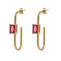 Simple Fashion CZ Zircon Earring Delicate Stainless Steel Geometric Stud Earring