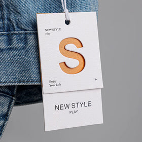 Recyclable Cotton Custom Private Brand Logo Clothing Tags for Clothes Price Tag Price Label Clothing Tags Labels Custom