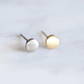 EManco Stainless Steel Earnail Female Korean Edition Fashion Simple Round Earrings Temperament Smooth Geometry Earrings