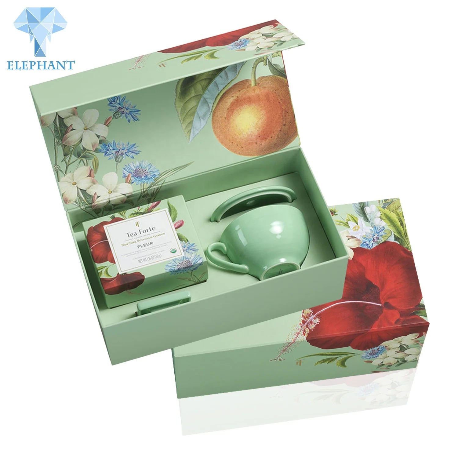 Custom Color Luxury Hard Cardboard Flip Top Magnetic Gift Packaging Boxes for Mugs