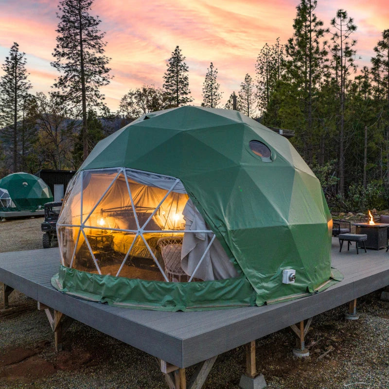 Glamping Tent Dome 8M Four Season With Bathroom for 50-60 People Small Wedding Event