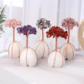 Natural Crystal Quartz Tree With Selenite Base Crystal Money Fortune Tree for Home Decoration