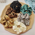 BPHNE Wholesale Luxury Pure 100% Silk Elastic Hair Bands Ponytail Holder Women Hair Custom Scrunchies for Girl Hair Ties