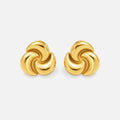2024 Dazan New INS Autumn18k Pvd Gold Plated Stainless Steel Vintage Eternal Flower Twist Dancer Earrings Elegant Lady Jewelry