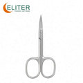 Eliter Hot Sell in Stock Classic Curved Blade Stainless Steel Manicure Scissors Cuticle Nail Scissor Cuticle Nailcutterscissors
