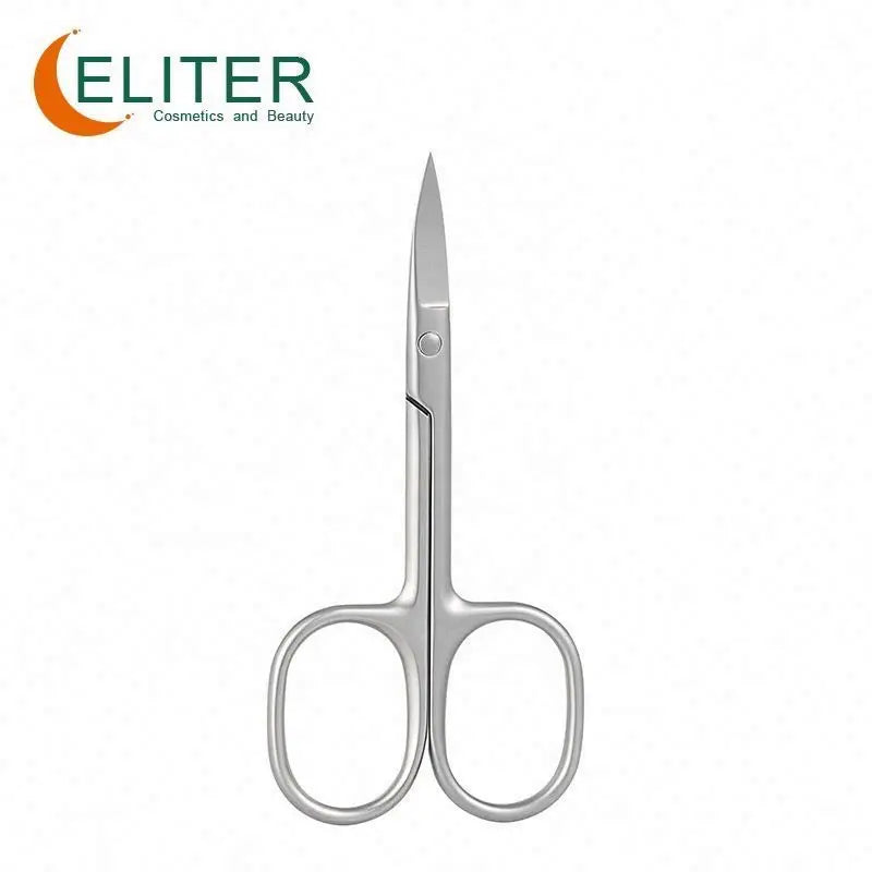 Eliter Hot Sell in Stock Classic Curved Blade Stainless Steel Manicure Scissors Cuticle Nail Scissor Cuticle Nailcutterscissors