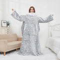 China Factory Premium Sherpa Wearable Tv Blanket With Sleeves Lightweight Glow in the Dark Sleeved Blanket for Winter King Size