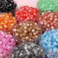 10pcs/bag 10/12mm Multi-color Plastic Imitation Cat Eye Round Loose Beads for DIY Handmade Beaded Material Bracelet Accessories