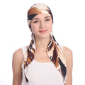 New Luxury Fashion Printed Curved Floral Cloth Hat Muslim Headscarf Milk Silk Pullover Spots Women Turban