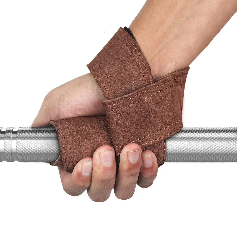 Lifting Straps Grip Support Deadlift Bodybuilding Barbell Training Wristband Leather Weightlifting Wrist Strap