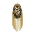 Handmade Metal Punk Style Beading Tassel Epaulettes Heavy Industry Badges for Clothing Accessories & Decorative Cloth Stickers