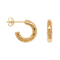 LOZRUNVE 925 Sterling Silver Chunky Gold Plated Snake Hoop Earring Jewelry
