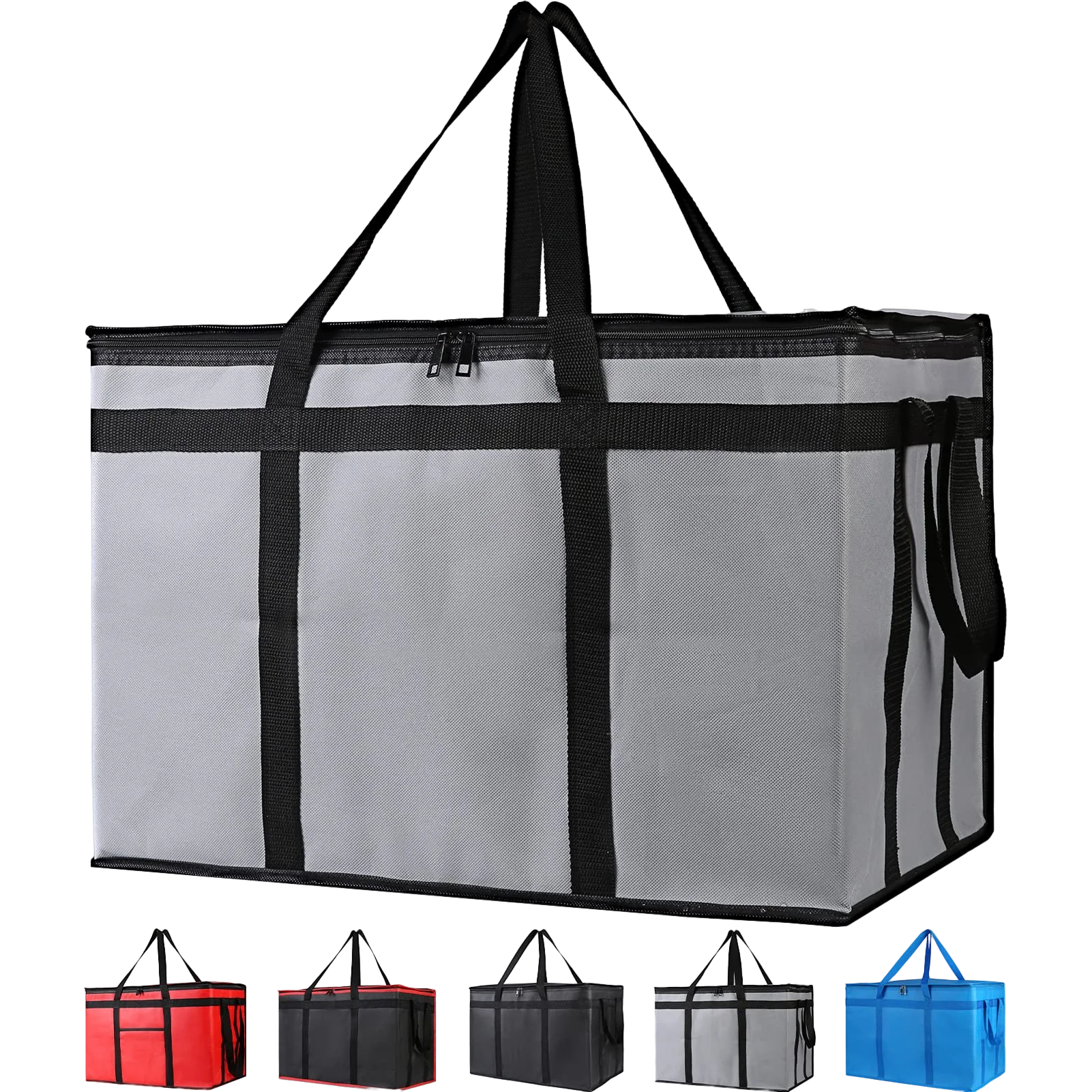 Custom Collapsible Solar Panel Insulated Aluminum Foil Thermal Non-woven Polyester 20L Waterproof Letter Zipper Closure Food