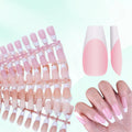 Nailpop 150 Pcs French Gel Pre-Nails Real Handmade Salon Press-On Nails Medium Width with Stiletto & Square Designs for Manicure