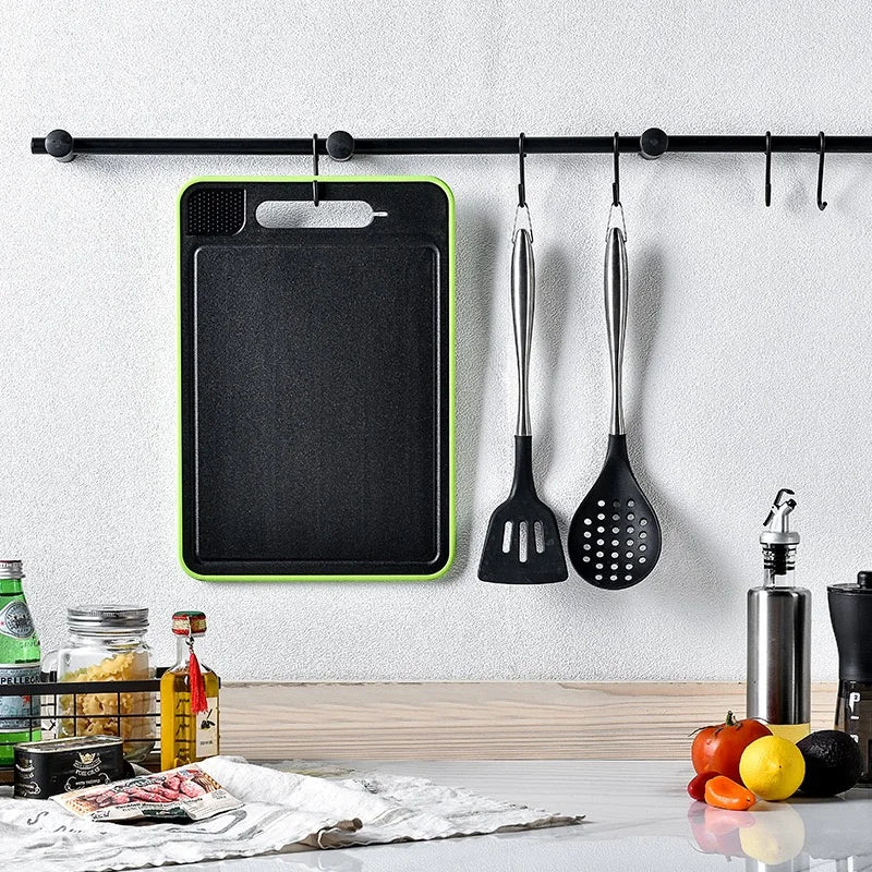 4 in 1 Cutting Board Aluminum & Plastic Cutting Board Thickened Edge for Quick-Defrosting Beef for Multi-Purpose Kitchen Use