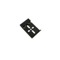 Black Anodized Aluminum Alloy 35mm Rail Bracket Guide Rail Buckle Cross-shaped Waist Hole DIN Clip Metric Measurement Clamps