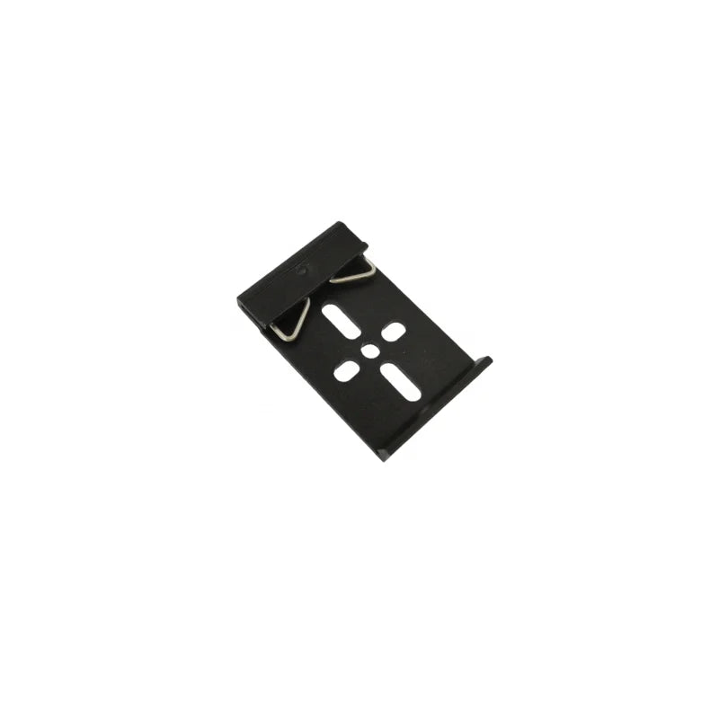 Black Anodized Aluminum Alloy 35mm Rail Bracket Guide Rail Buckle Cross-shaped Waist Hole DIN Clip Metric Measurement Clamps