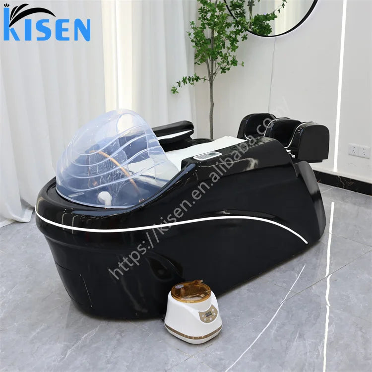 Modern Head Spa Professional Multi-functional Beauty Salon Furniture Barbershop Thai Shampoo Massage Bed Steam Water Therapy