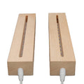 Wholesale Beech Oval 3D Led Lamp Base USB Night Light Stand Wooden Led Light Base for Acrylic