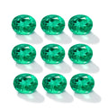 Starsgem 5*3mm-14*10mm Oval Cut Hydrothermal Emerald With Inclusion Green Lab Emerald Colombian  Emerald