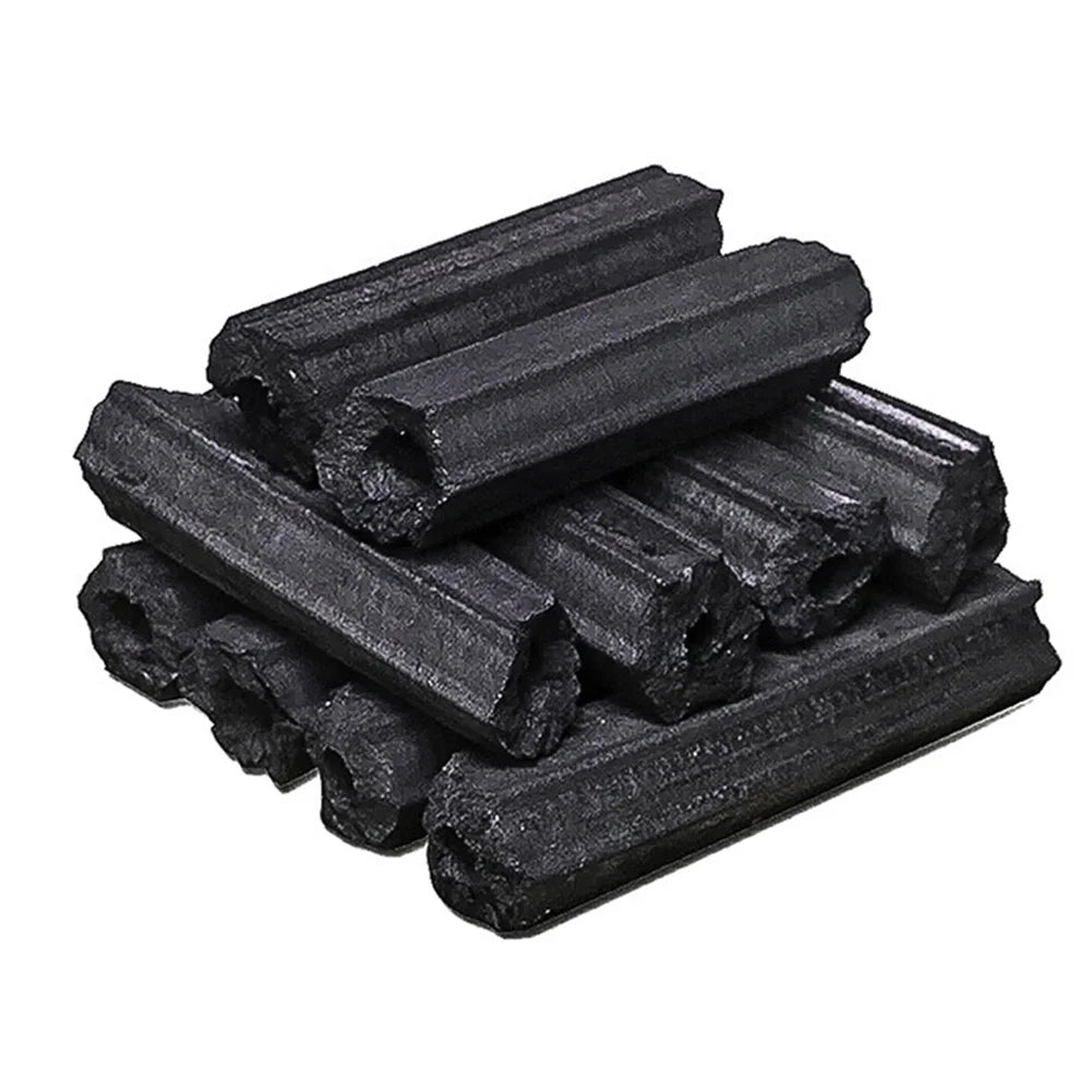 Hexagon Sawdust Briquette Block Black Charcoal Long Time Burning Smokeless Vegetable Charcoal Grill Barbecue Fruitwood Charcoals