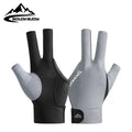China Custom Billiards Gloves 3 Finger Snooker Cue Low Price Wholesale Custom Logo Manufacturers Polyester Free Size 7 Colors