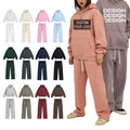 Manufacturing Custom Fleece Pullover Hoodies Sweatshirts Pants Suit Set With Pocket for Women