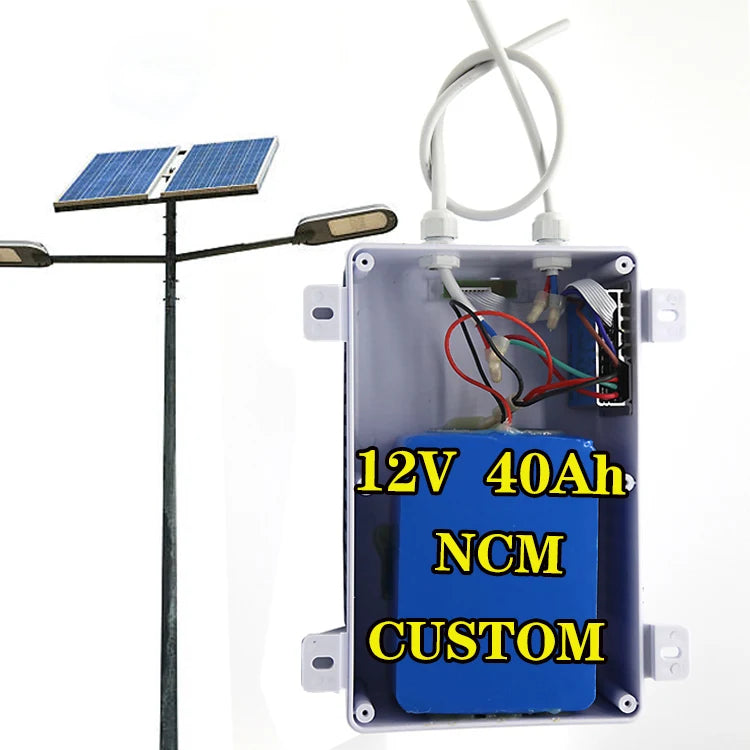 Customized 12V 40Ah Lithium Power Electric Tool Rechargeable Lithium Battery Pack for Solar Street Light Ion Batteries