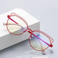 Jiuling Eyewear Fashionable Ins Style Double Color Myopia Lens Glasses Cat Eye Anti Blue Ray Glasses Frame Eyeglass for Women