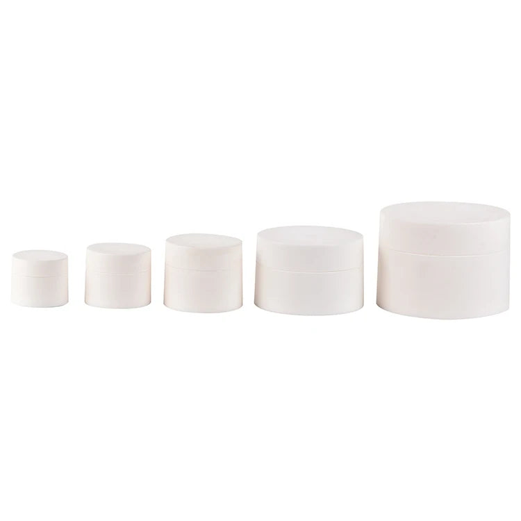 Wholesale Empty White PP Cosmetic Skin Care Cream Plastic Jars Screw Top ISO Certified Custom Logo 3g/5g/10g/30g/80g Capacities