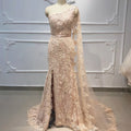 RL006 Latest Design Solid Color One Shoulder Shiny Sequin Party Dresses High Slit Full Length Women Evening Dresses