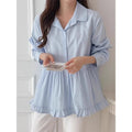 Boutique Wholesale 2025 Spring New Fashionable Design Sense Single Breasted Loose Long Sleeved Women's Shirt